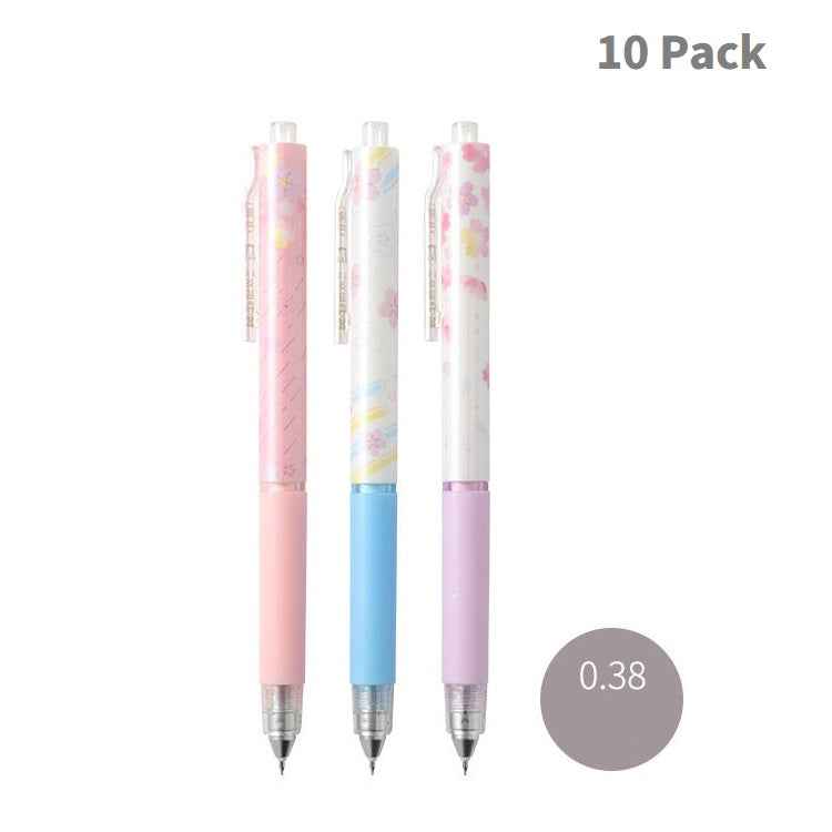 M&G Sakura Rain Series 0.38mm Gel Pen Black Ink – 10 Pack