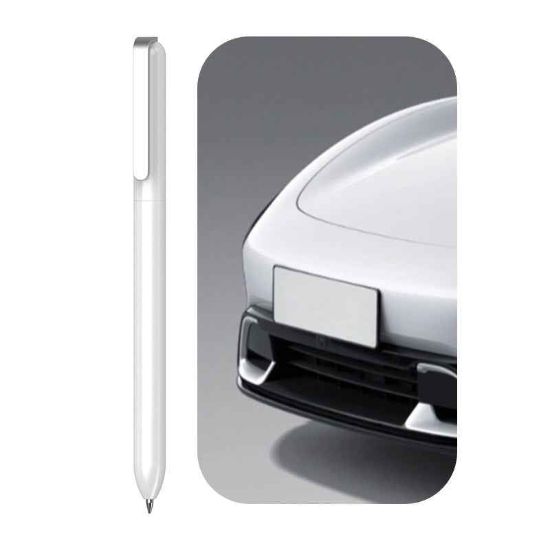 Sankou JZ19 Rotating Metal Ballpoint Pen 0.5mm Black Ink White