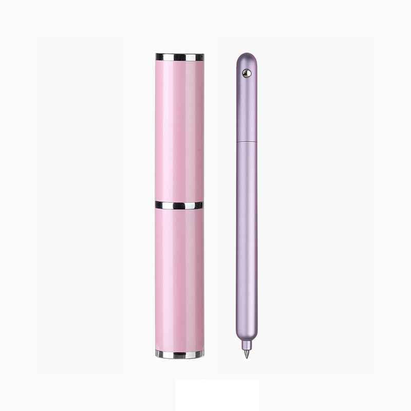 Sankou Metal Rotating Gel Pen 0.5mm Black Ink Anti-Roll Purple