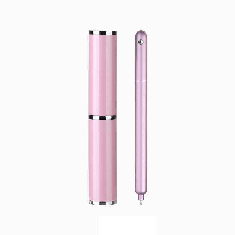 Sankou Metal Rotating Gel Pen 0.5mm Black Ink Anti-Roll Pink