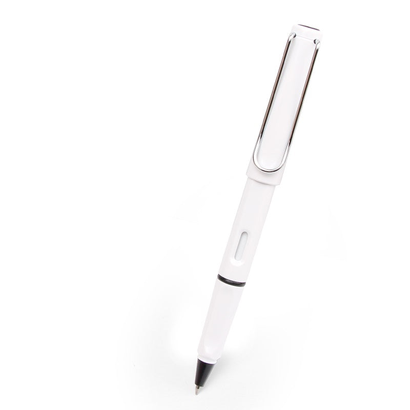 Sankou ZX1 Pull-Cap Ballpoint Gel Pen 0.5mm Black Ink with 5 Refills White