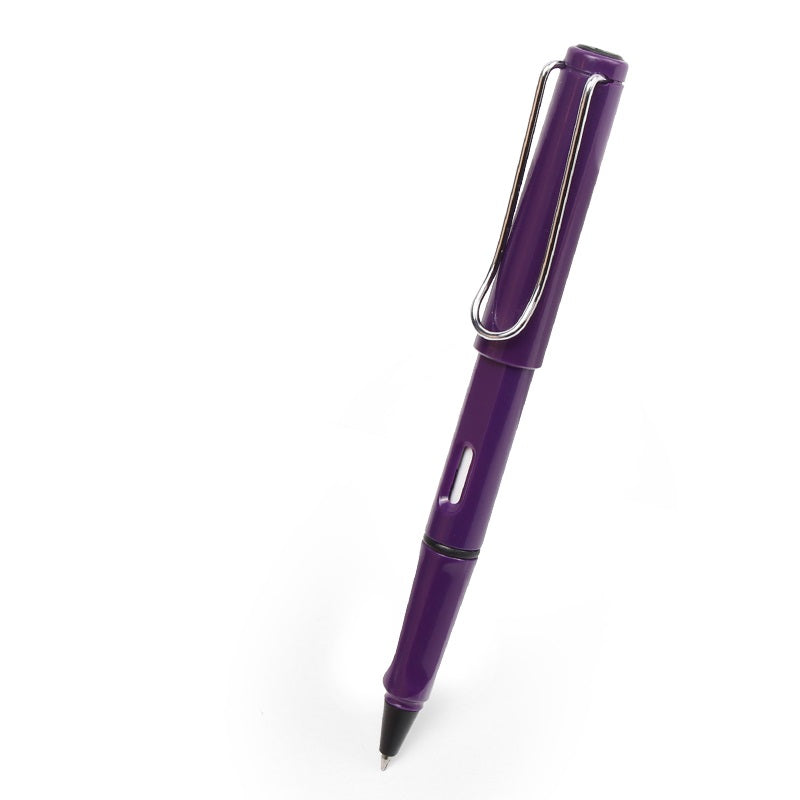 Sankou ZX1 Pull-Cap Ballpoint Gel Pen 0.5mm Black Ink with 5 Refills Purple