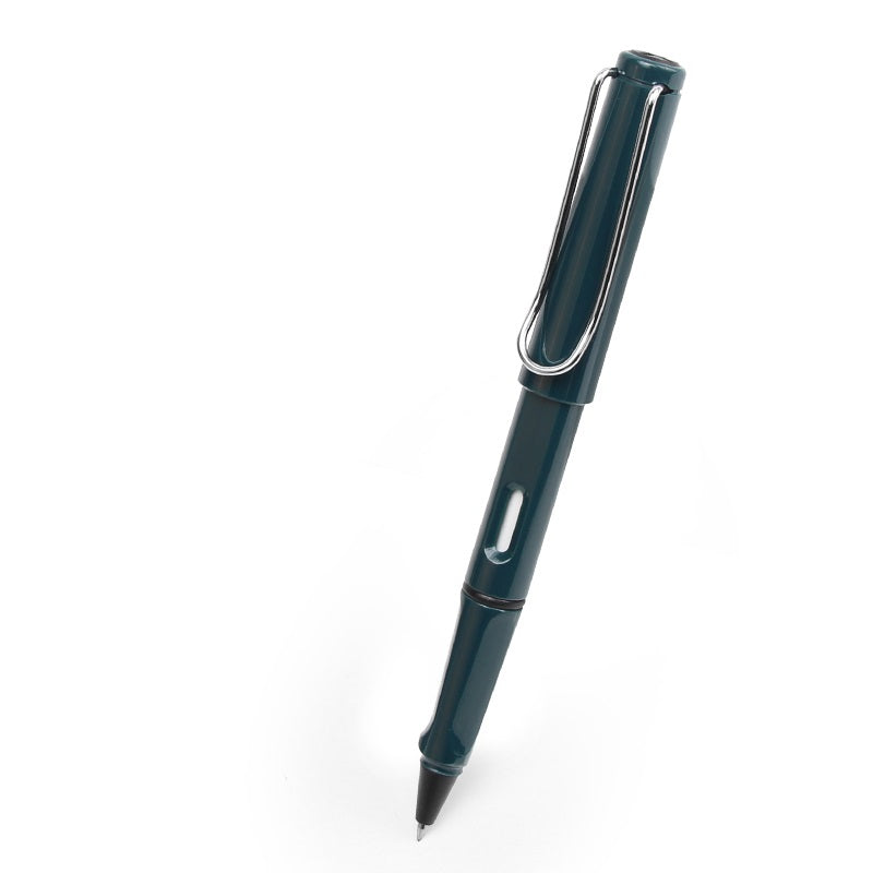 Sankou ZX1 Pull-Cap Ballpoint Gel Pen 0.5mm Black Ink with 5 Refills Dark Green