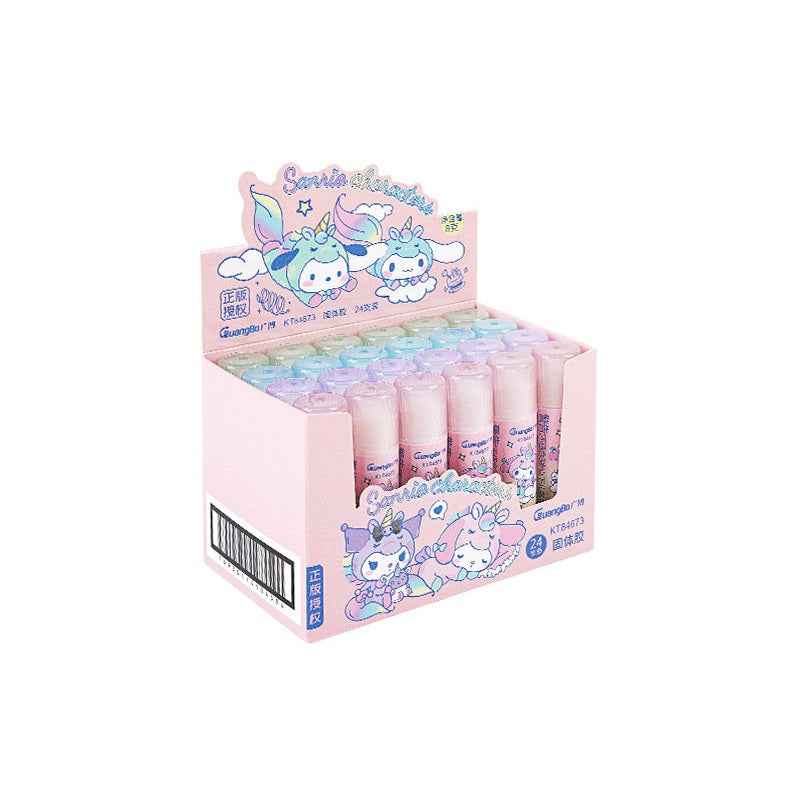 Sanrio Glue Stick 8g High Adhesion – Cute Kawaii School Glue Stick 6pcs