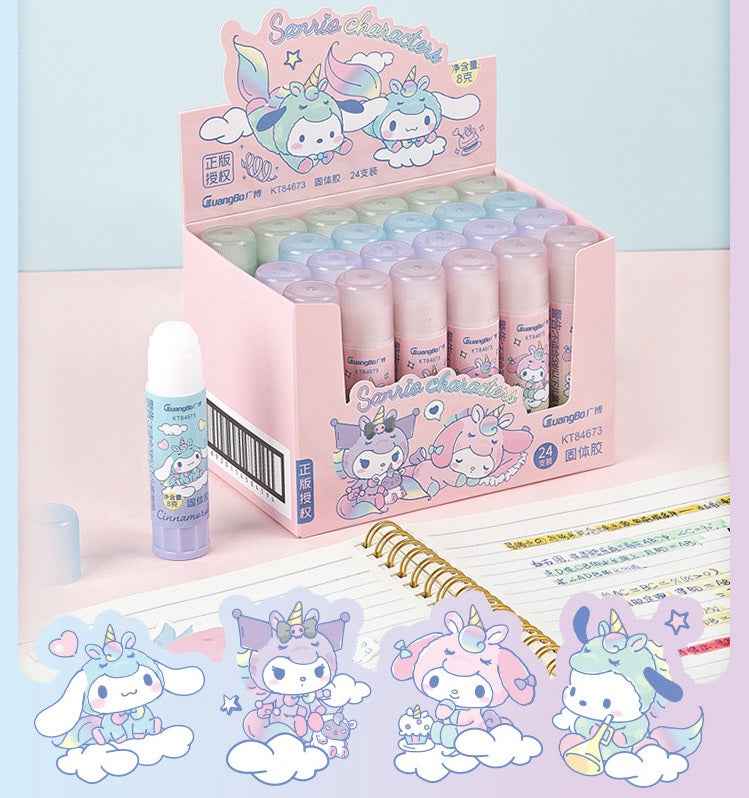 Sanrio Glue Stick 8g High Adhesion – Cute Kawaii School Glue Stick