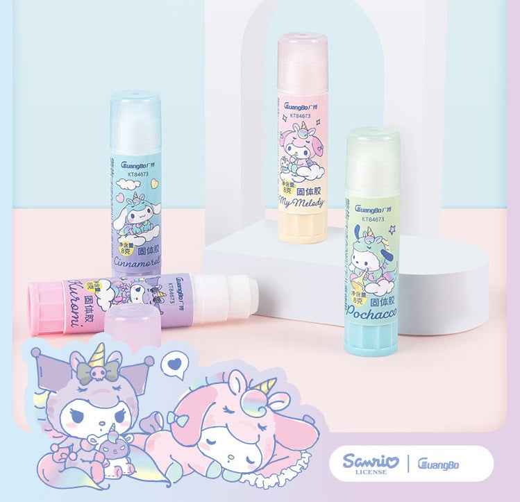 Sanrio Glue Stick 8g High Adhesion – Cute Kawaii School Glue Stick