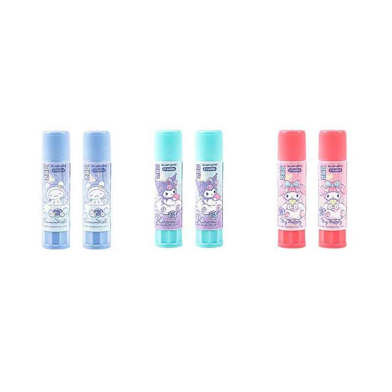 Sanrio Glue Stick 8g High Adhesion – Cute Kawaii School Glue Stick 6pcs
