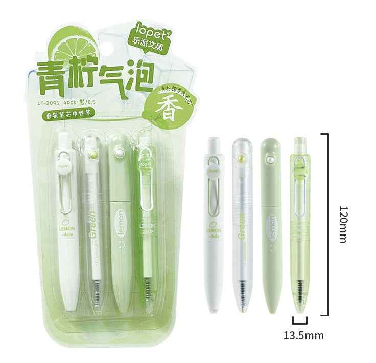 16Pcs Scented Retractable Twist Gel Ink Pens Pocket Size