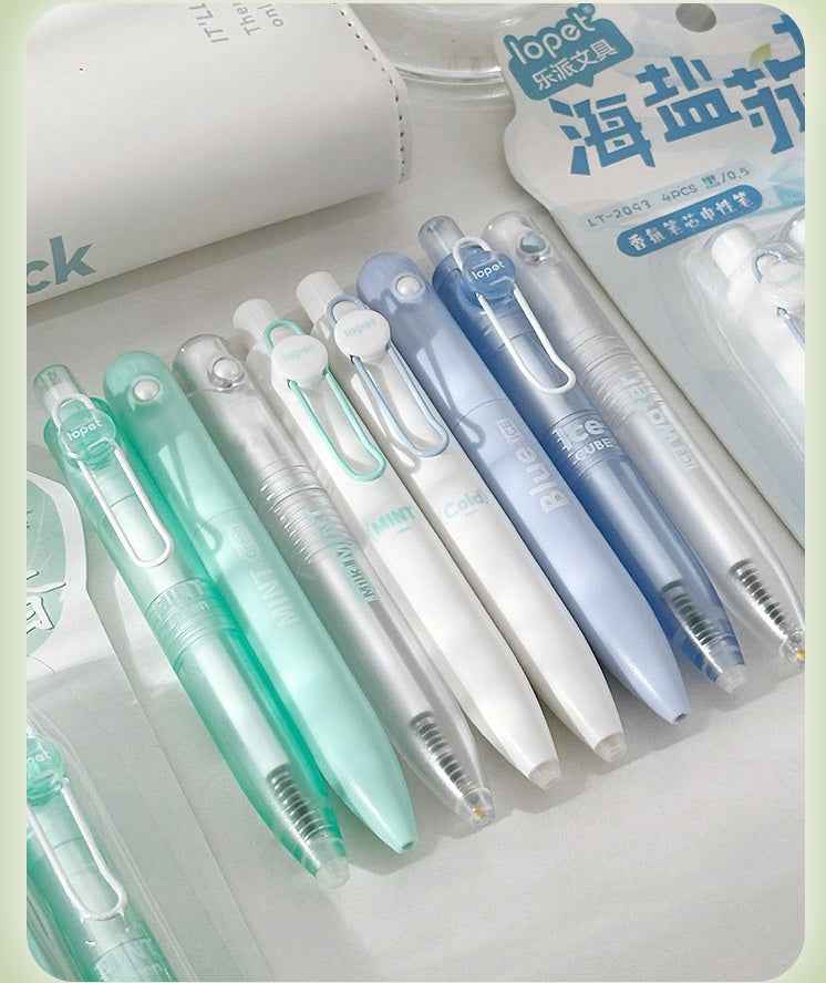 16Pcs Scented Retractable Twist Gel Ink Pens Pocket Size