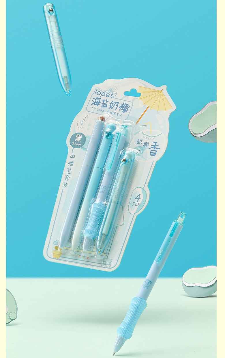 LOPET Fragrance Scented Click Gel Pen 0.5mm Black Ink 16 Pack