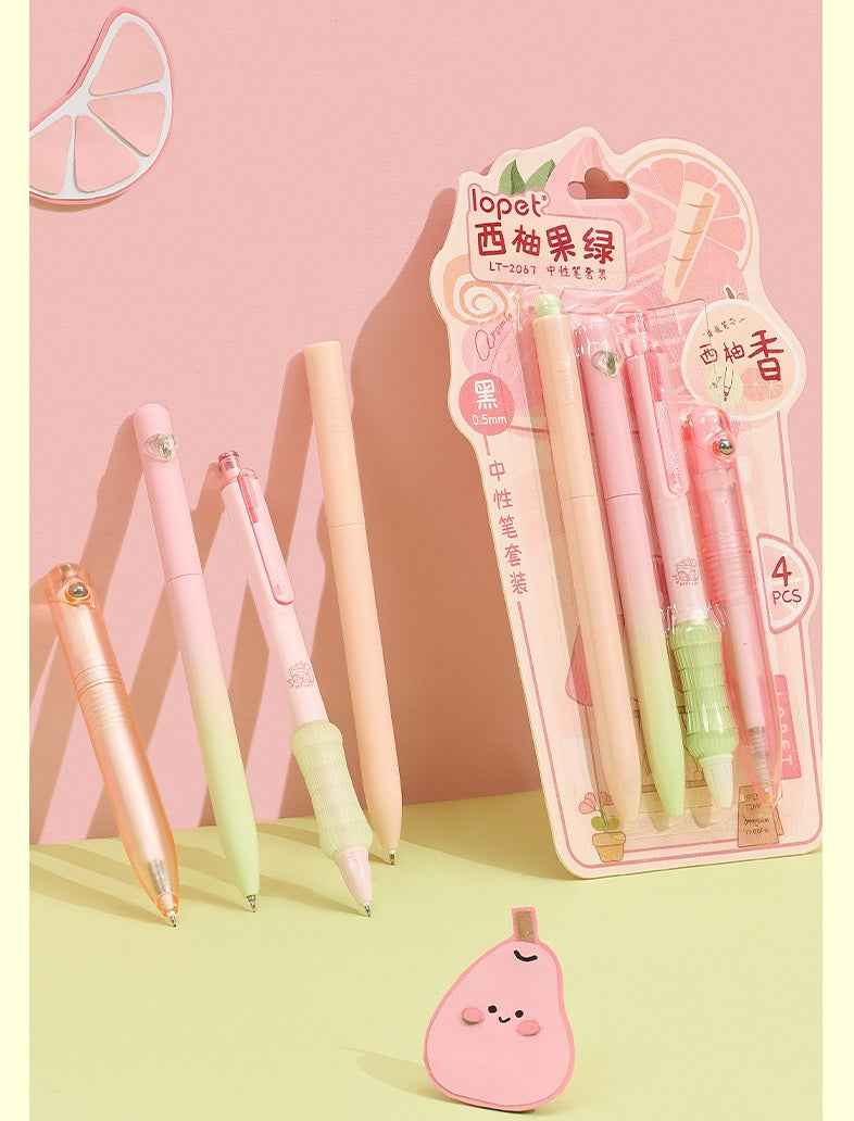 LOPET Fragrance Scented Click Gel Pen 0.5mm Black Ink 16 Pack