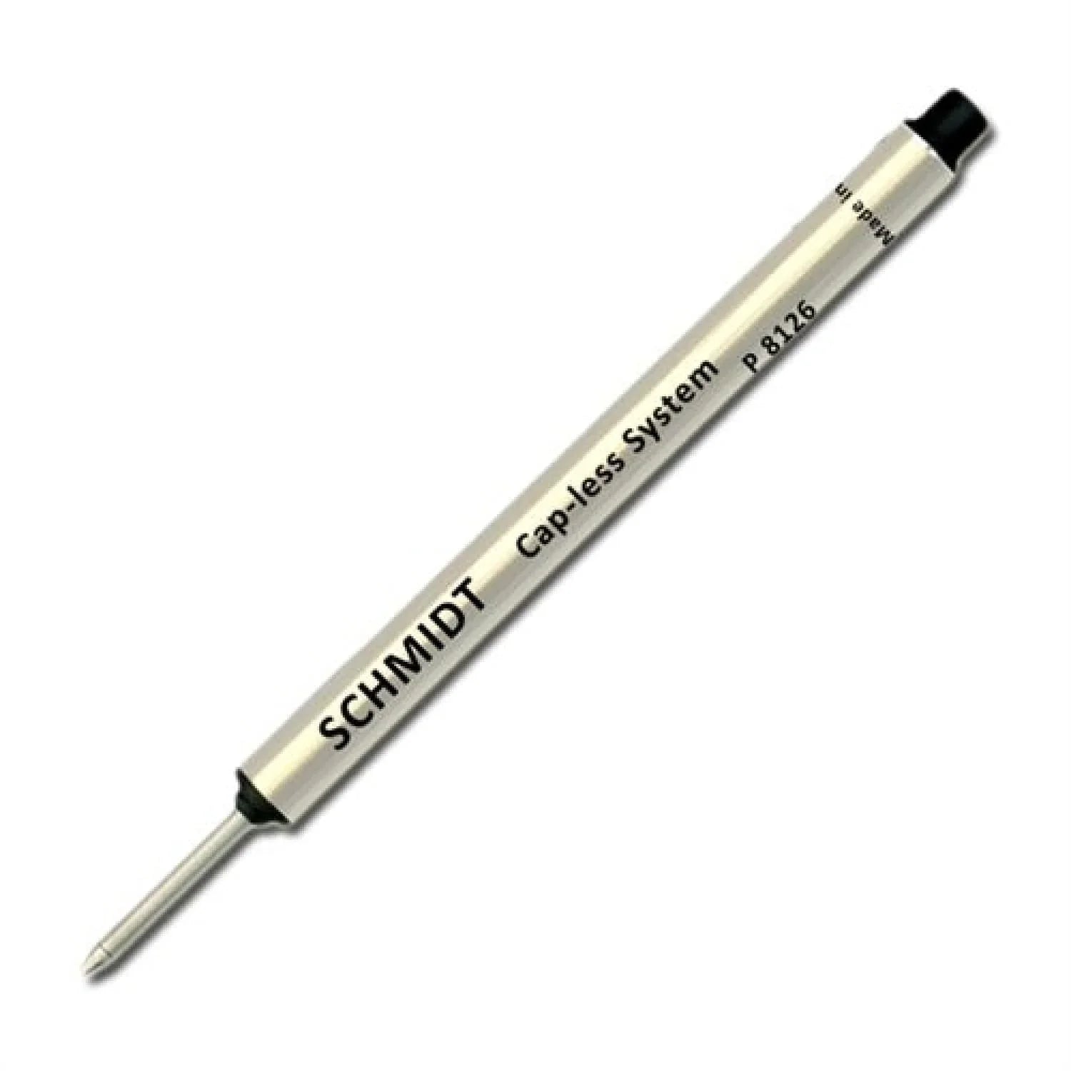 Schmidt P8126 Capless System Rollerball Pen Refill Black/Blue 2 Pack