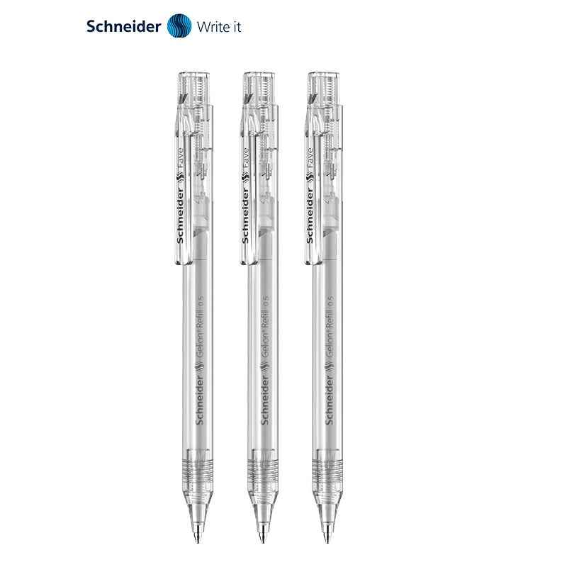 Schneider Fave Click-Top Ballpoint Pens 3 Pack Clear