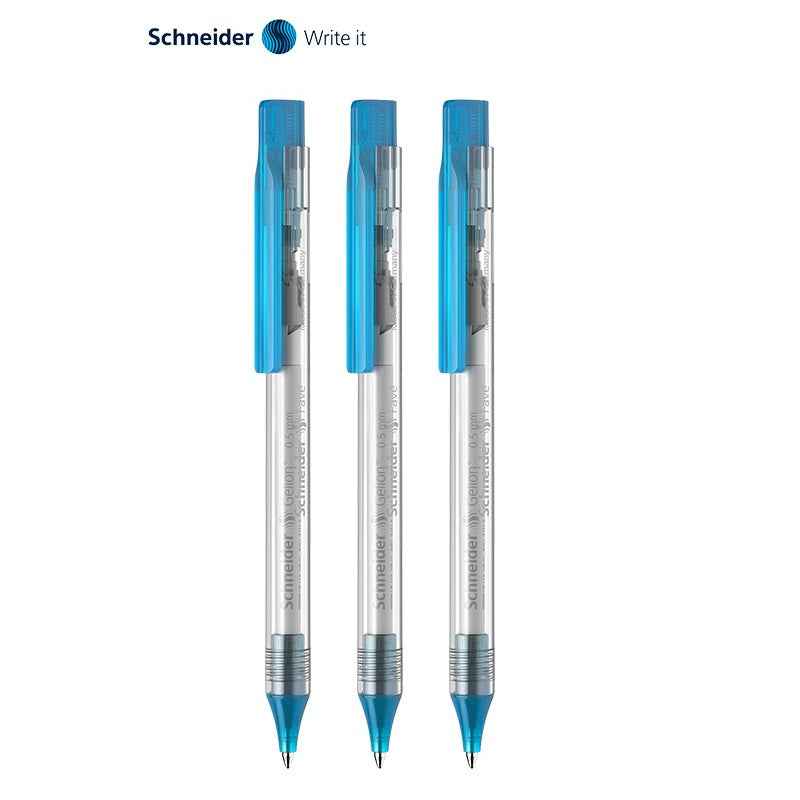 Schneider Fave Click-Top Ballpoint Pens 3 Pack Blue