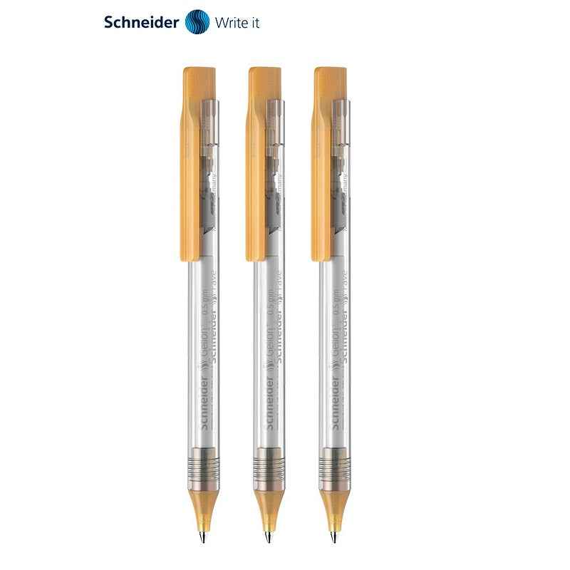 Schneider Fave Click-Top Ballpoint Pens 3 Pack Yellow