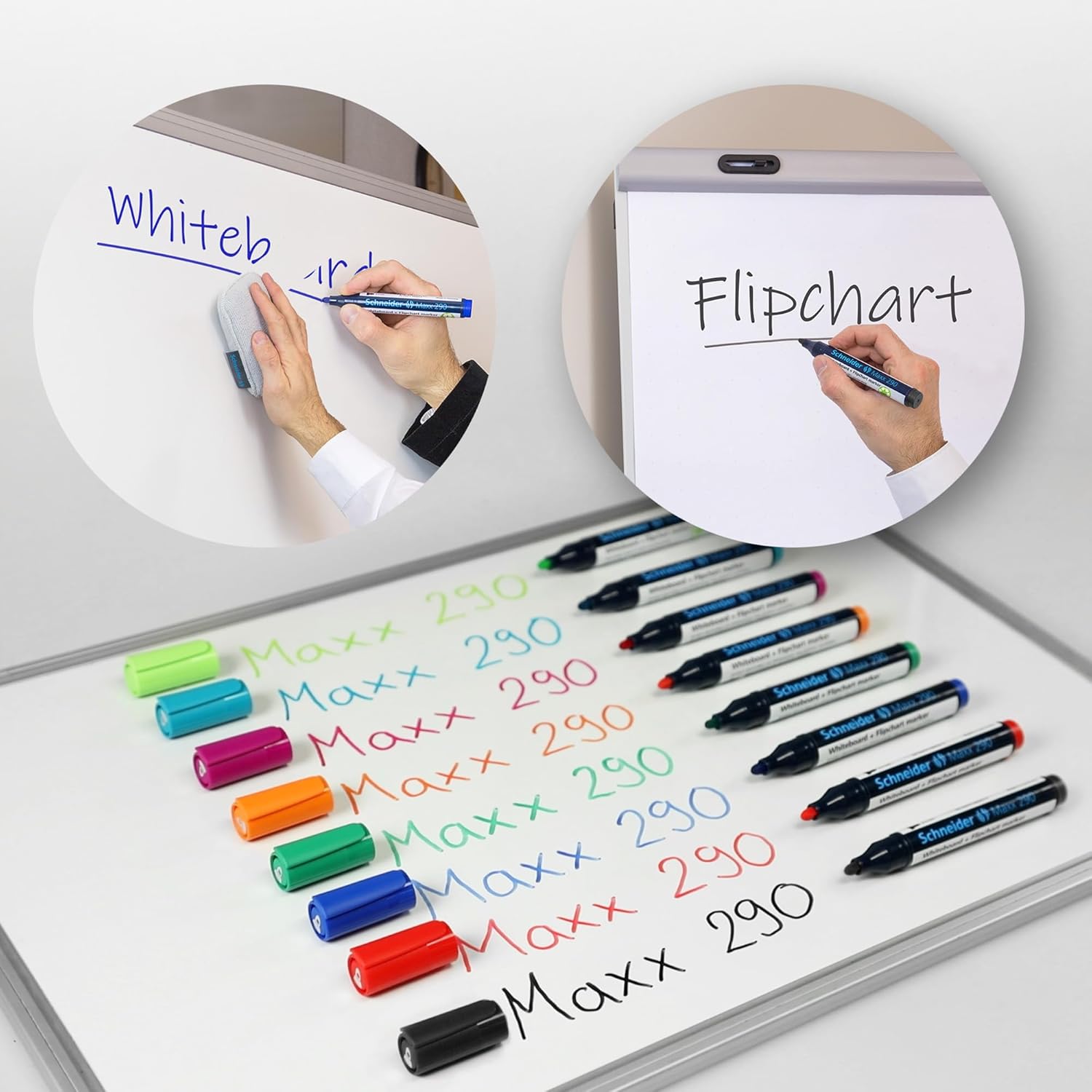 Schneider Maxx 290 Whiteboard Flipchart Marker,2-3 mm,8 Color Pack