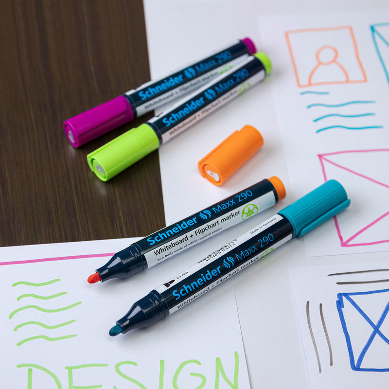 Schneider Maxx 290 Whiteboard Flipchart Marker,2-3 mm,8 Color Pack