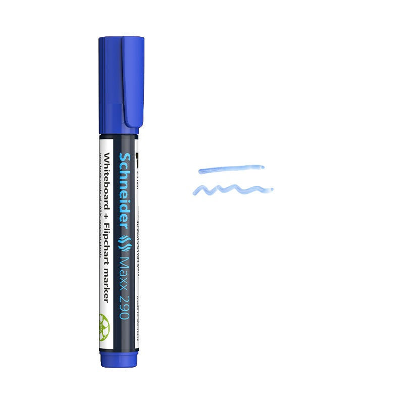 Schneider Maxx 290 Whiteboard Flipchart Marker 6 Pack Blue