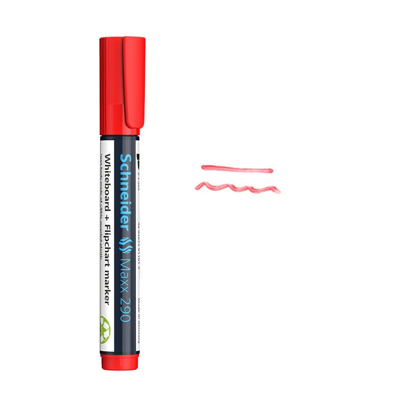 Schneider Maxx 290 Whiteboard Flipchart Marker 6 Pack Red