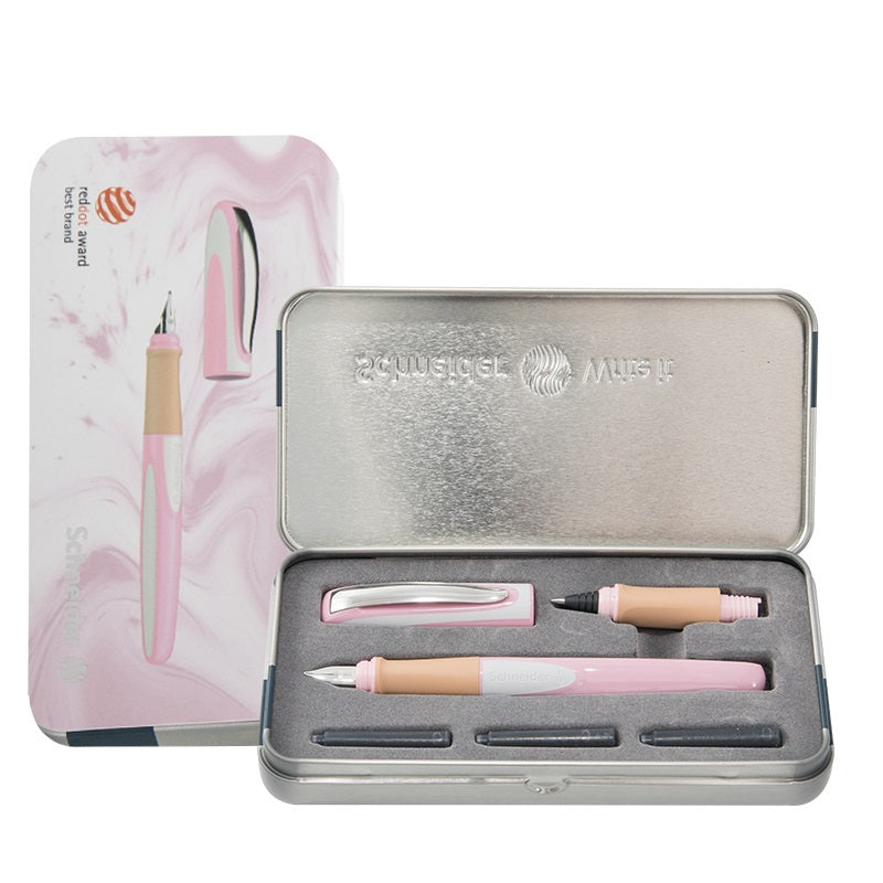 Schneider Ray Fountain and Rollerball Pen Gift Set for Left Handers Sakura