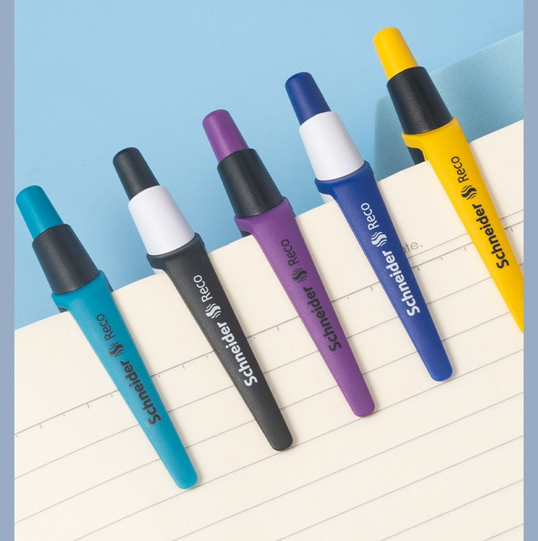 Schneider Reco Recycled Plastic Ballpoint Pen Black Ink 0.5mm 6 Pack 6 B