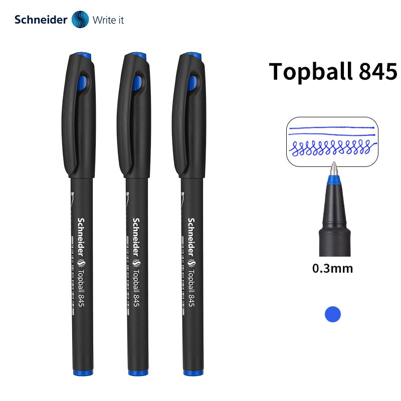 Schneider Topball 845 Rollerball Pen 0.3mm Black/Blue/Red Ink 3 Pack 3 Blue