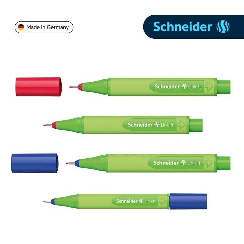 Schneider Link-It Fineliner with Stand-Up Case,0.4mm,8 Colors