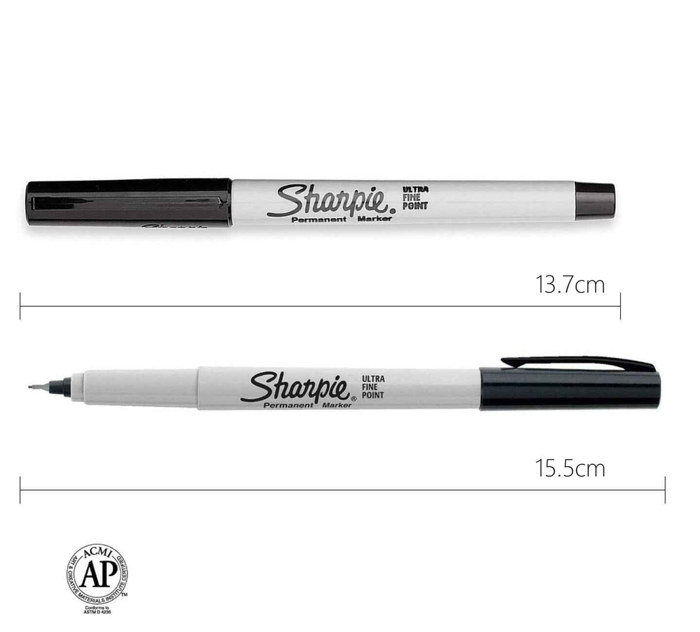 Sharpie 37001 Ultra Fine Point Permanent Markers Black Ink 12 Pack