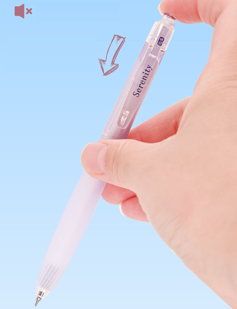 Silent Click Gel Pens 0.5mm Black Ink Set of 12