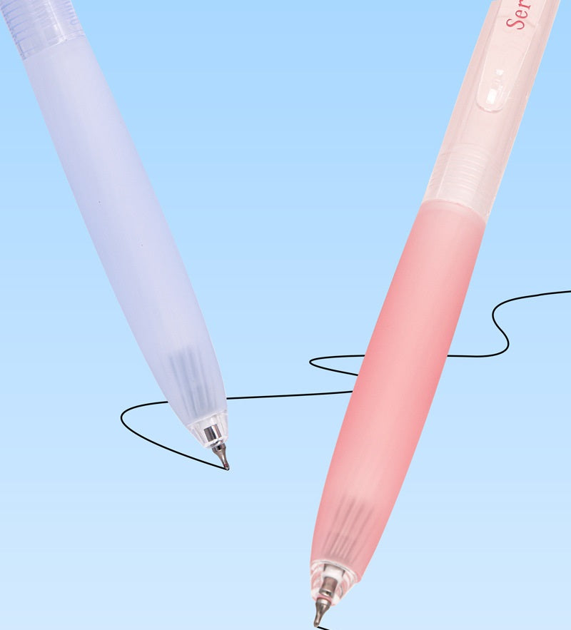 Silent Click Gel Pens 0.5mm Black Ink Set of 12