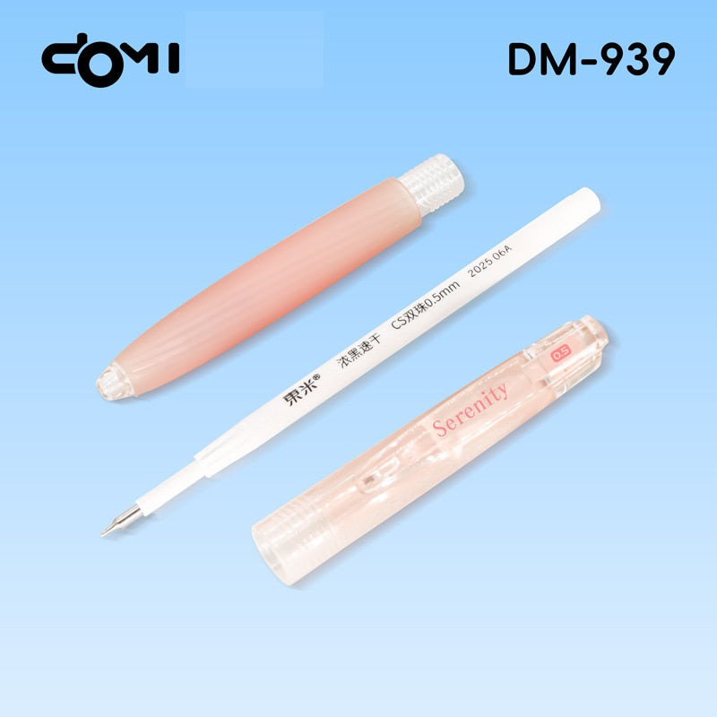 Silent Click Gel Pens 0.5mm Black Ink Set of 12