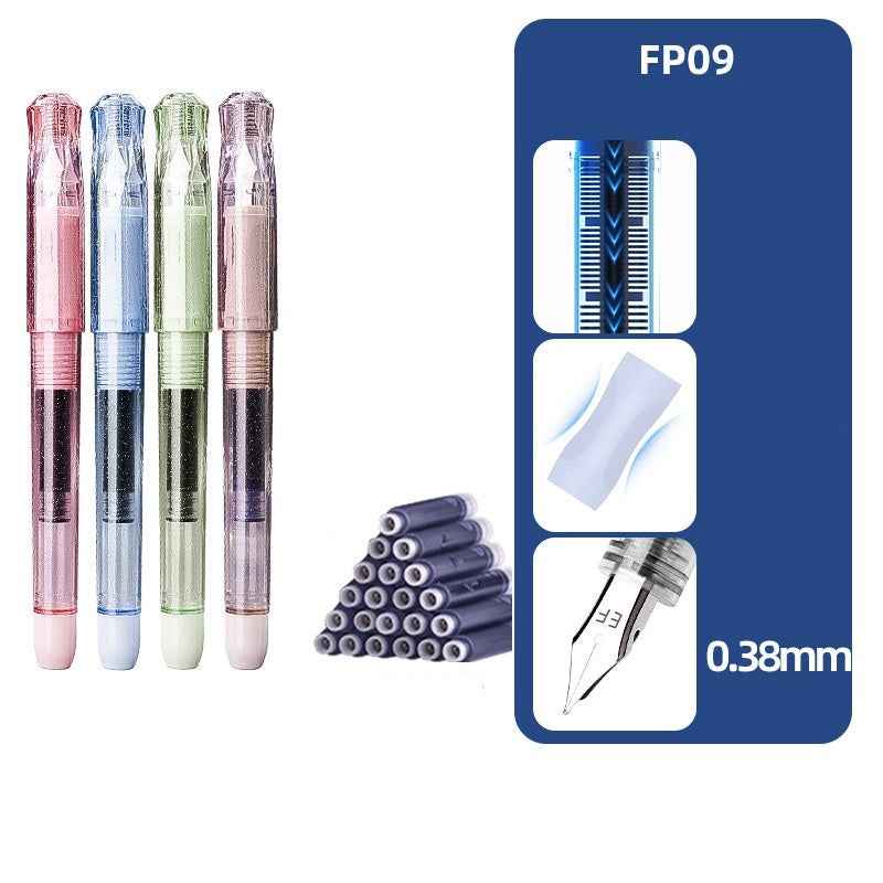 Snowhite Galaxy Fountain Pen with 30 Black Ink Cartridges 12 Pack