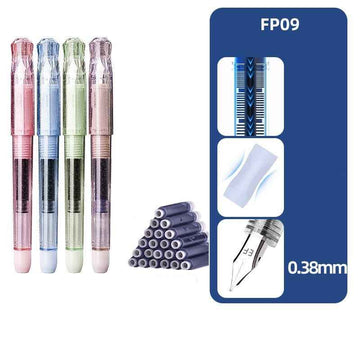 Snowhite Galaxy Fountain Pen with 30 Black Ink Cartridges 12 Pack