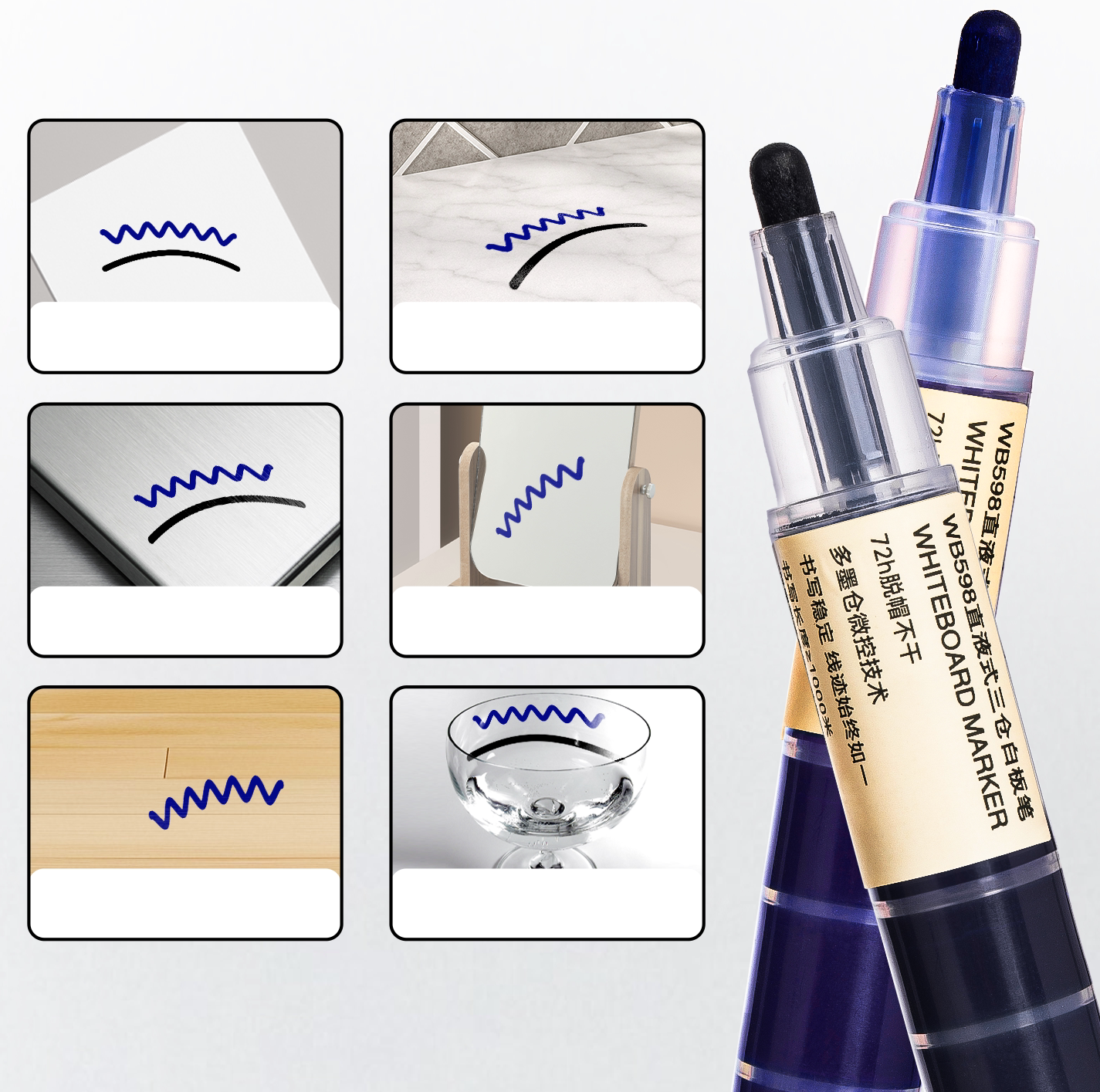 Snowhite Liquid Whiteboard Marker 1.8mm Set of 8