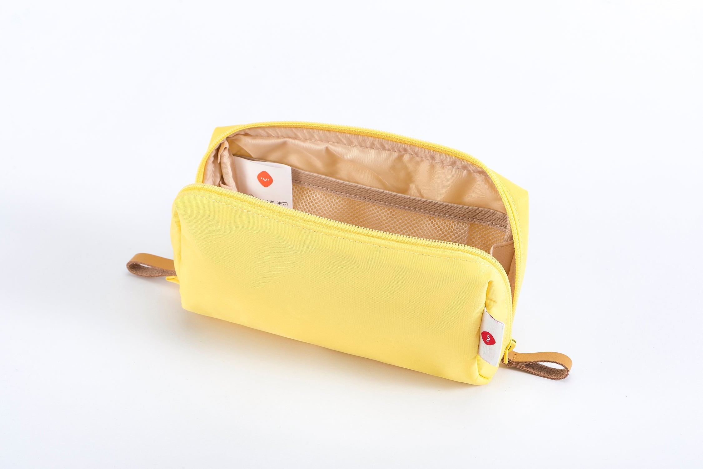 Soft Nylon Waterproof Pencil Case | Large Capacity Stationery Pouch Yellow