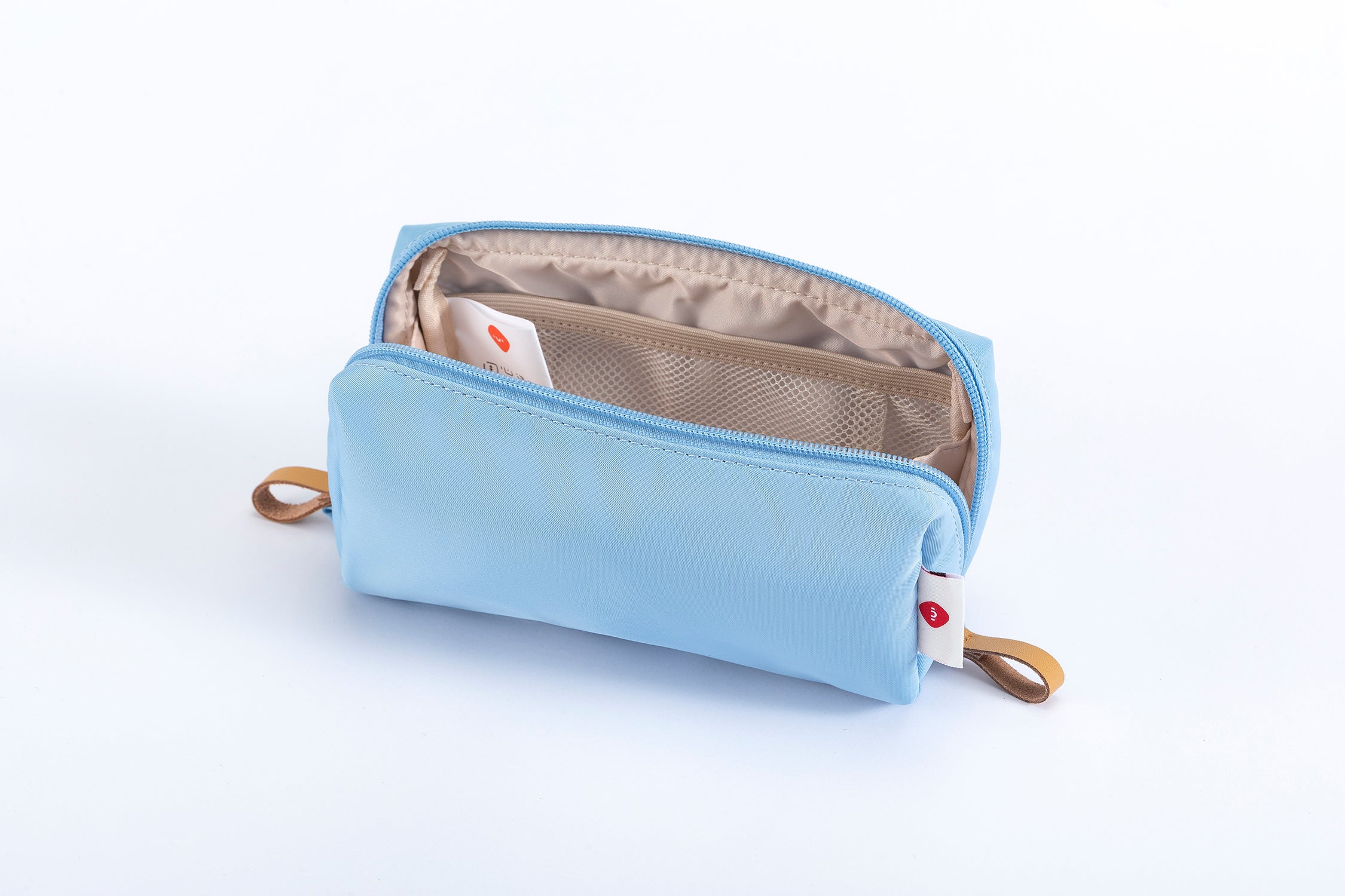 Soft Nylon Waterproof Pencil Case | Large Capacity Stationery Pouch Light Blue