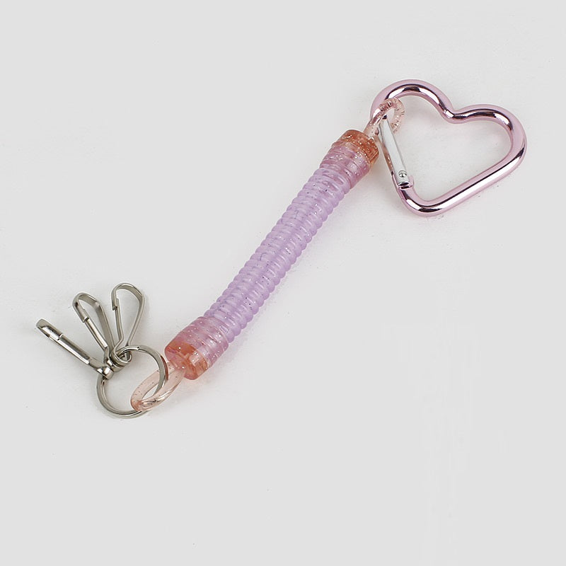 Sonic Spiral Keychain Key Holder Short Pink Purple