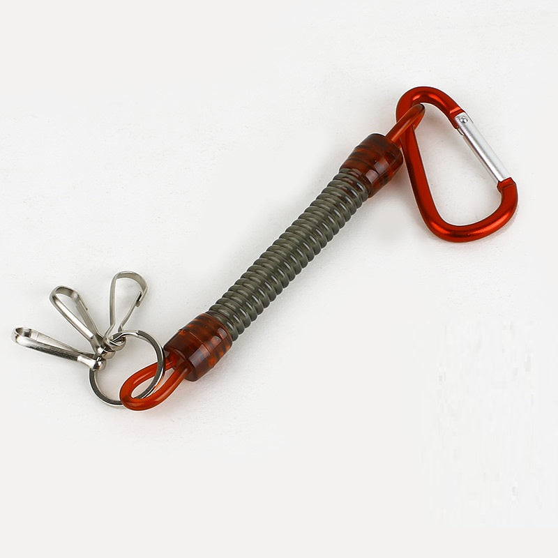 Sonic Spiral Keychain Key Holder Short Black Red
