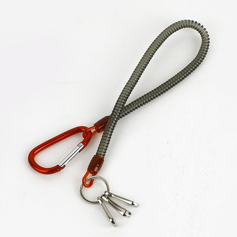 Sonic Spiral Keychain Key Holder Long Black Red