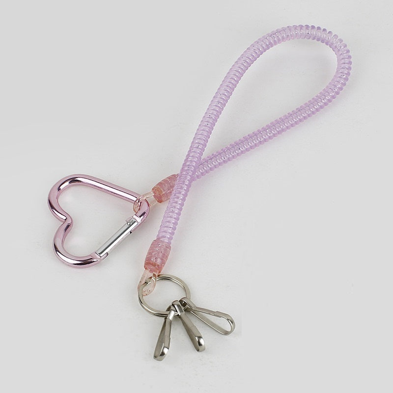 Sonic Spiral Keychain Key Holder Long Pink Purple