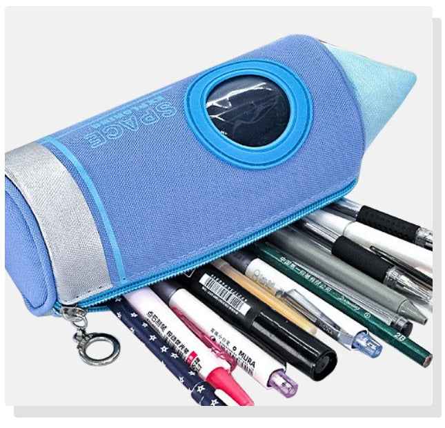 Space Exploration Rocket Design Large Capacity Pencil Case