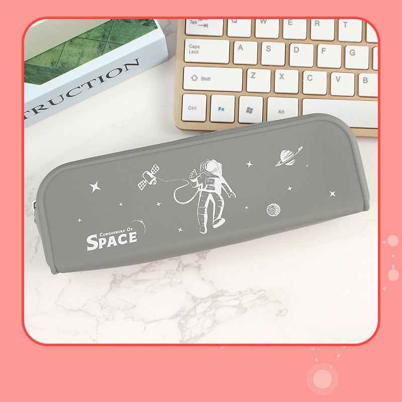Space Theme Eco-Friendly Silicone Pencil Case Pen Pouch