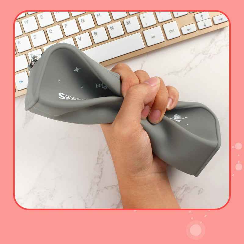 Space Theme Eco-Friendly Silicone Pencil Case Pen Pouch