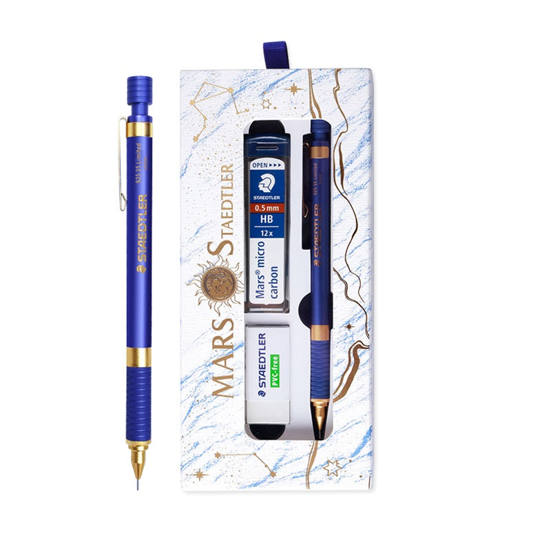 Staedtler 925 35 Limited Mechanical Pencil 0.5mm with Leads and Eraser Blue
