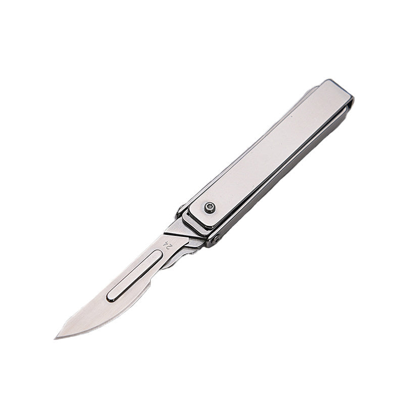 Stainless Steel Retractable Utility Knife for DIY Crafting 10 Blades