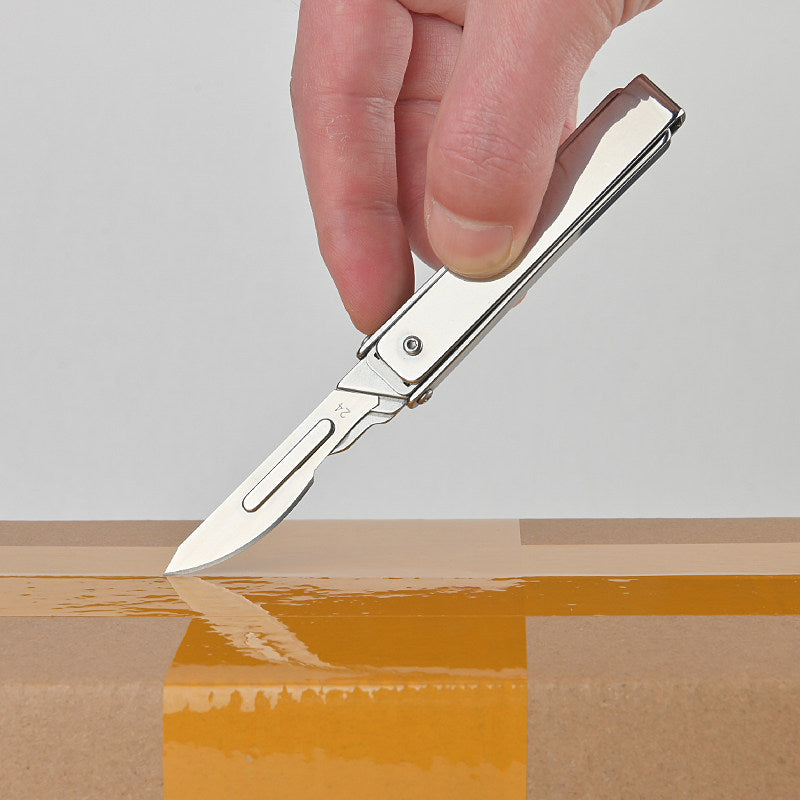 Stainless Steel Retractable Utility Knife for DIY Crafting 10 Blades