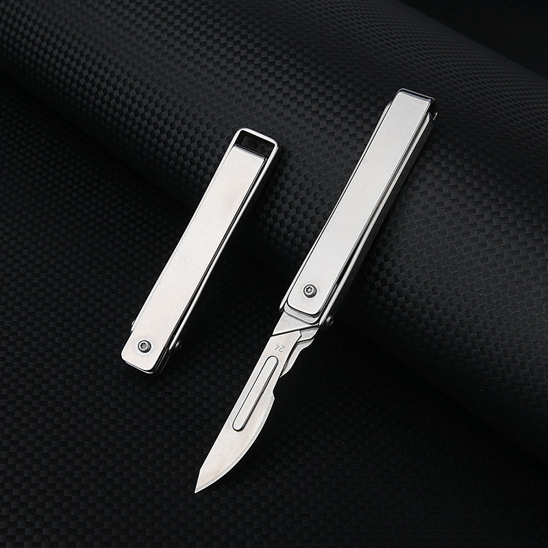 Stainless Steel Retractable Utility Knife for DIY Crafting 10 Blades