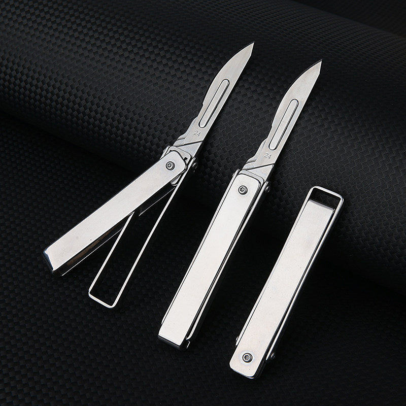 Stainless Steel Retractable Utility Knife for DIY Crafting 10 Blades