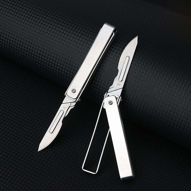 Stainless Steel Retractable Utility Knife for DIY Crafting 10 Blades