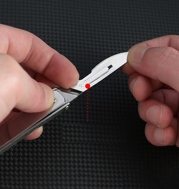 Stainless Steel Retractable Utility Knife for DIY Crafting 10 Blades